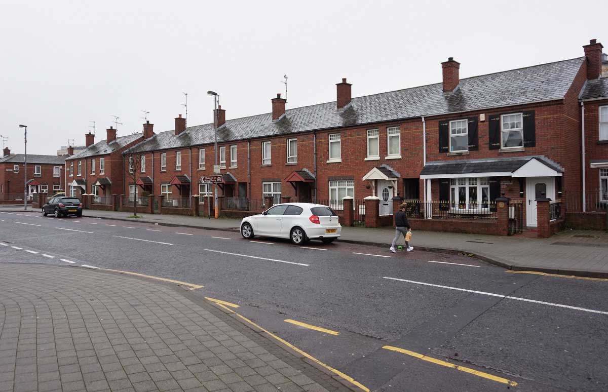 Photo of some cheap but good quality terraced houses in Derry, Northern Ireland