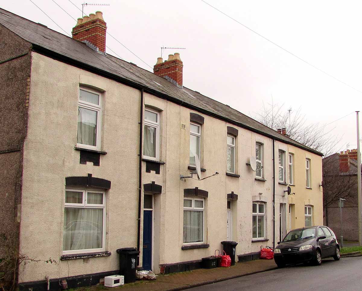 Photo of some cheap houses in Newport, Wales