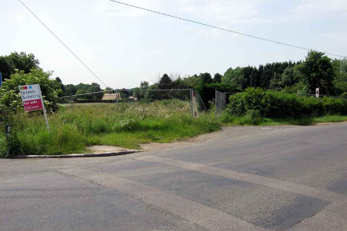 Photo showing a cheap building plot near Salford, England.