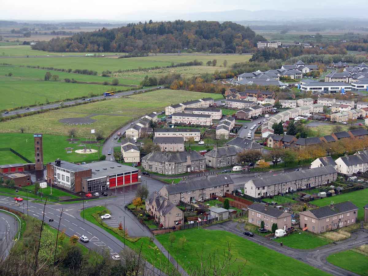 Photo of a residential area of Stirling where some bargain and cheap properties are often sold.