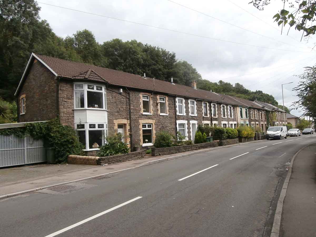 Photo showing some high quality terraced houses in Pontypridd, Wales