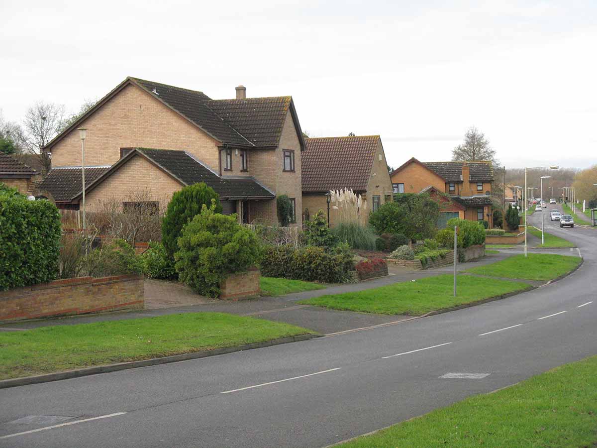 Photo showing bank repossessed houses in Bedfordshire