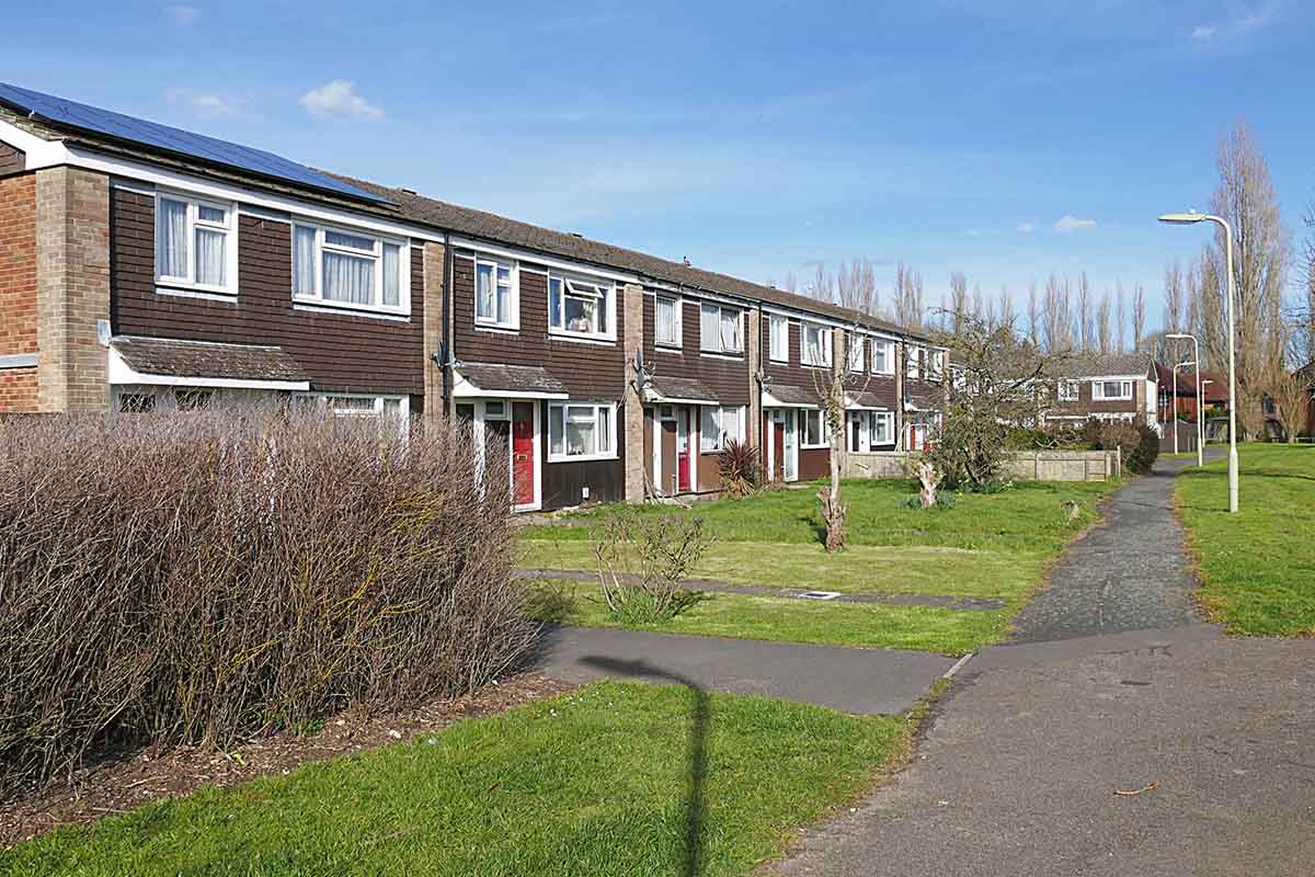 Photo of Stockbridge Drive in Aldershot which has some cheap houses for sale.