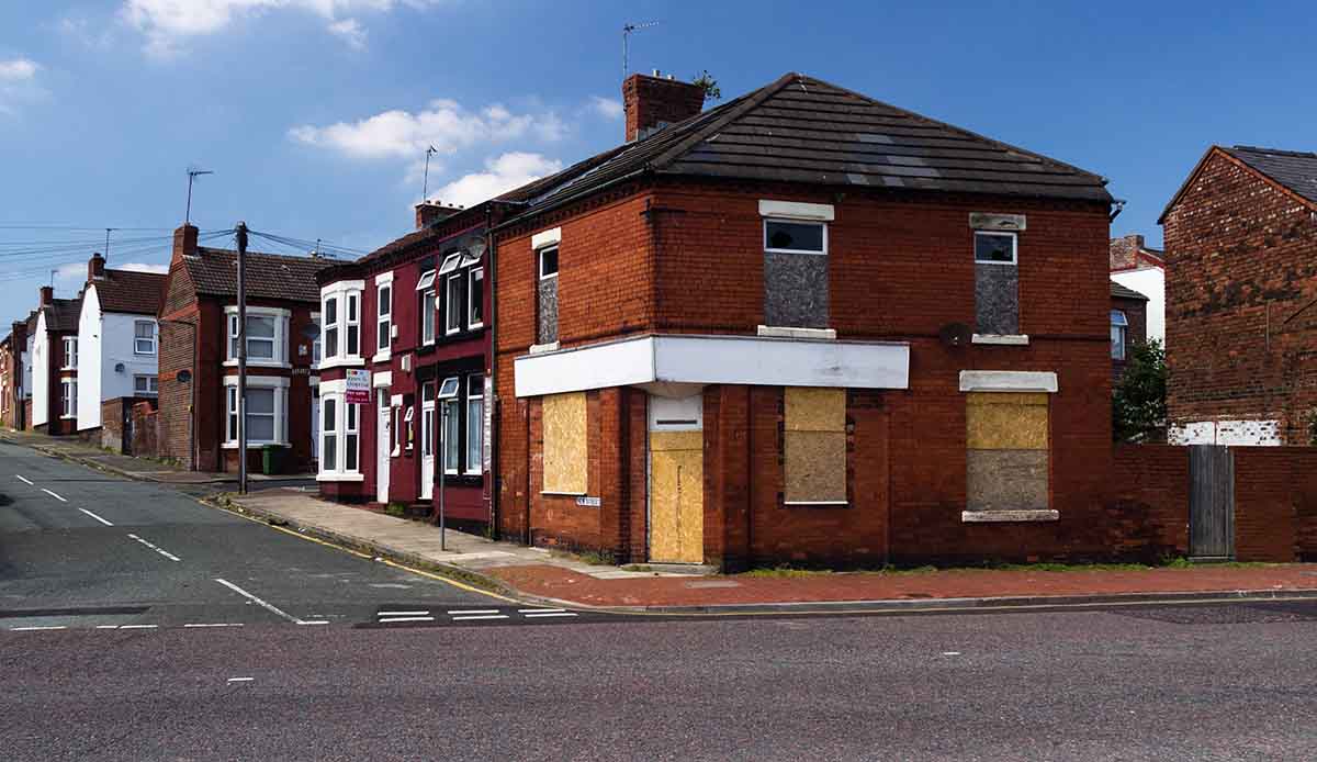 Photo of a derelict property for sale in Birkenhead.