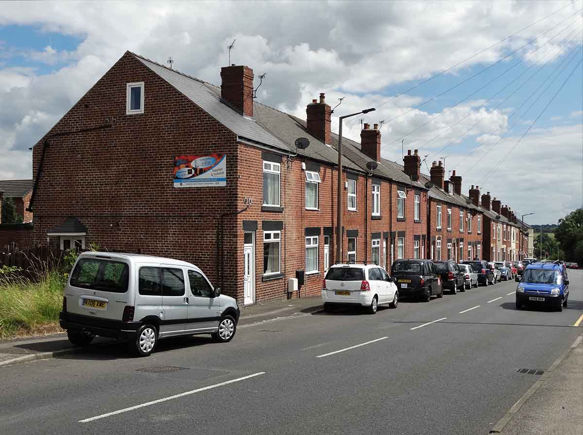 Photo of some foreclosed homes in Rotherham, South Yorkshire