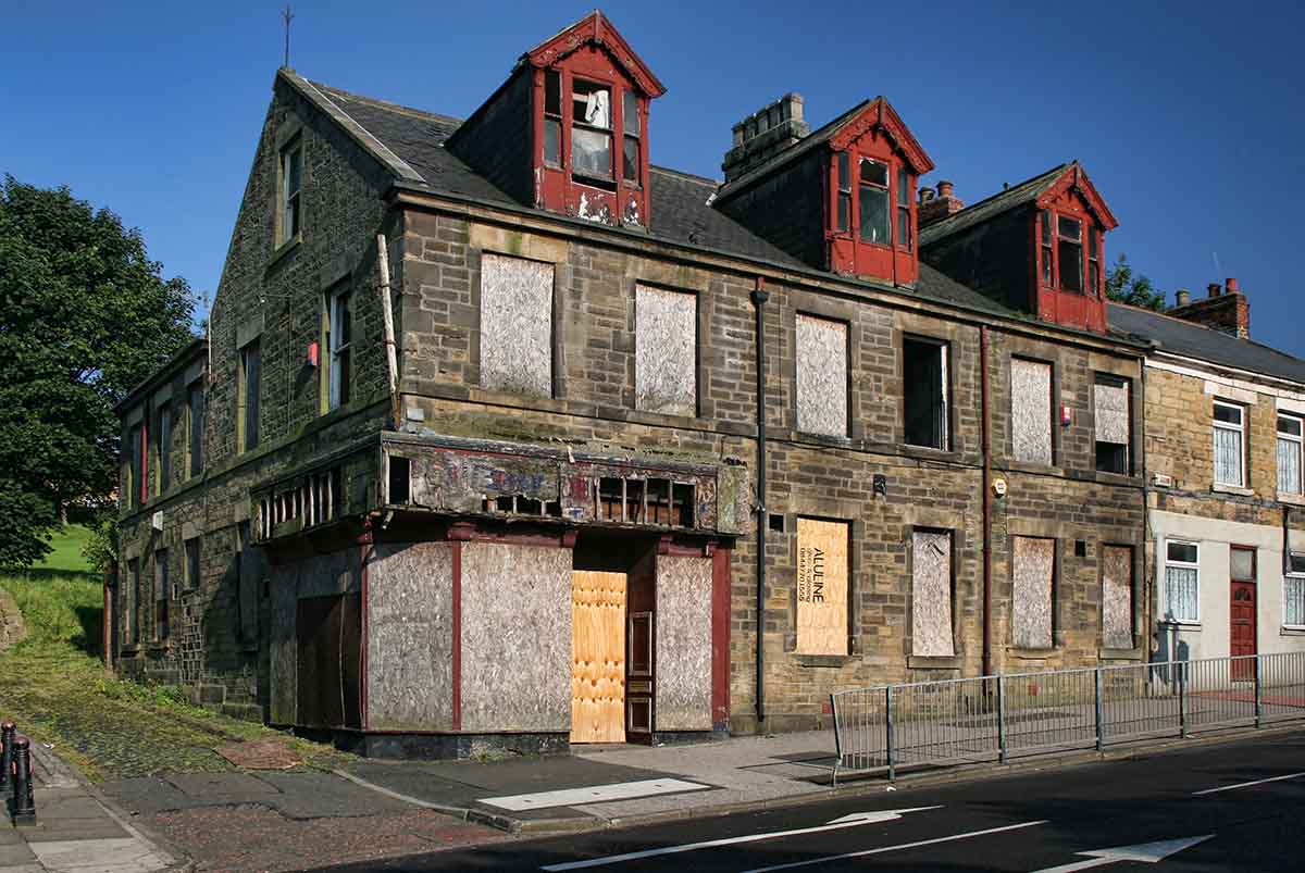 Derelict property for sale in Gateshead.