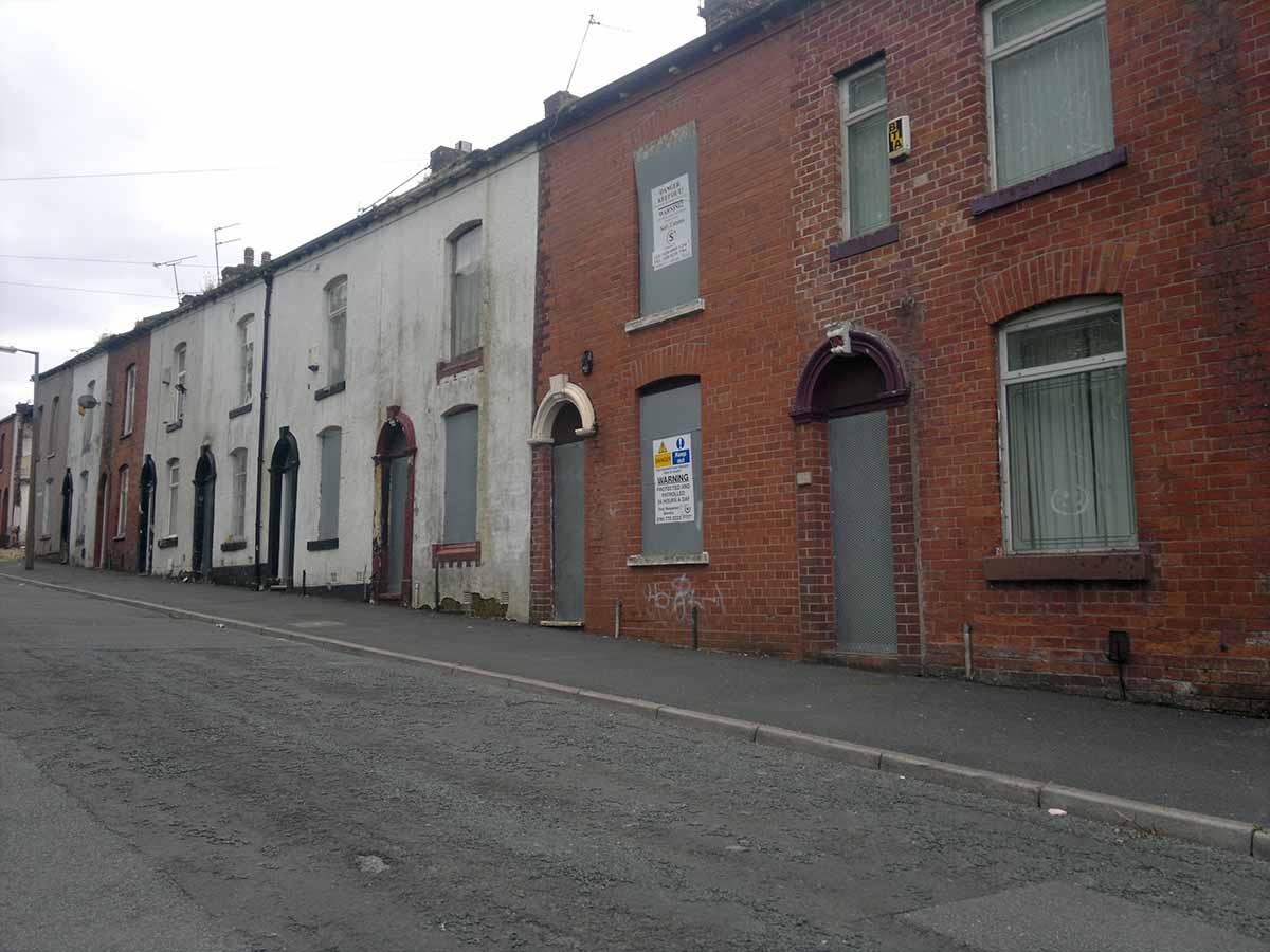 Derelict property for sale in Oldham.