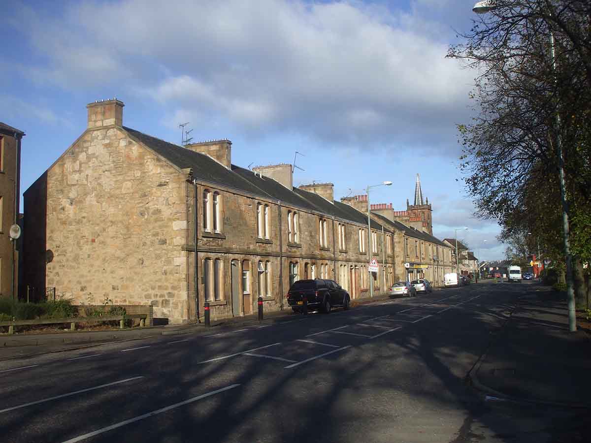 Photo showing some terraced houses for sale in Falkirk, Scotland.